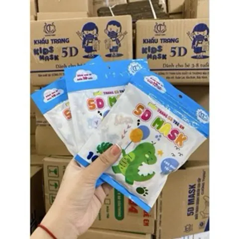 Khẩu Trang 5D Kid Mask Cho Bé - Gói 10 Chiếc An Toàn, Tiện Lợi 814072