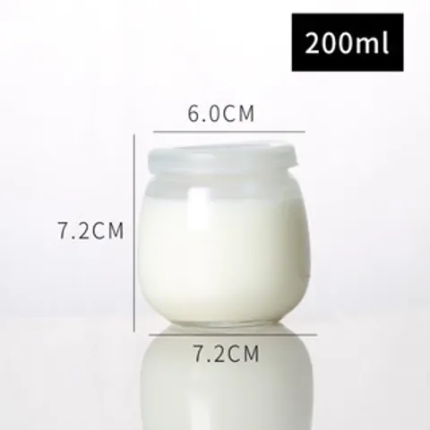 Hũ Sữa Chua Béo Thủy Tinh 200ml (Combo 8 Hũ) - Tiện Lợi Cho Việc Làm Sữa Chua Tại Nhà 814074