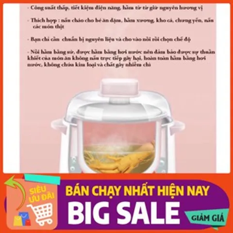 Nồi Nấu Cháo Chậm Seka Chính Hãng Cao Cấp - Dung Tích 1L, Đa Năng và Tiện Lợi 814075