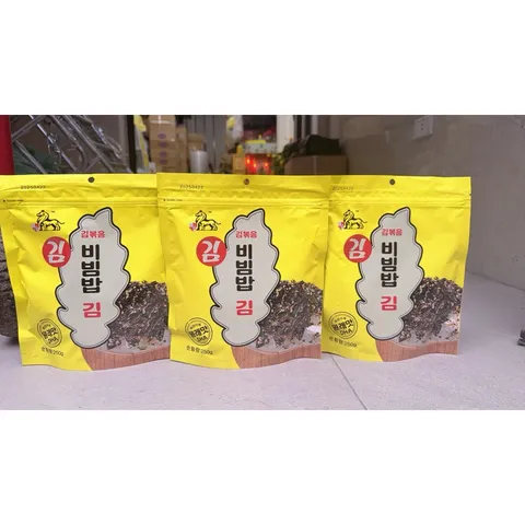 Rong Biển Gia Vị Hàn Quốc 250g Rong Biển Giòn Tan Thơm Ngon, Trộn Cơm/Ăn Liền Bibimbap
