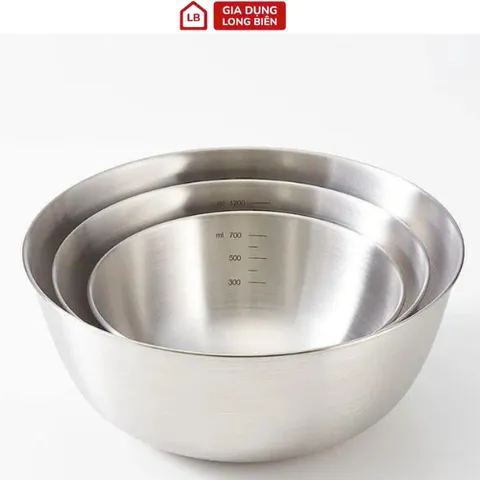 Sét 3 Bát Trộn Inox Cao Cấp - Đủ Size Tiện Lợi Cho Mọi Món Ăn 814098