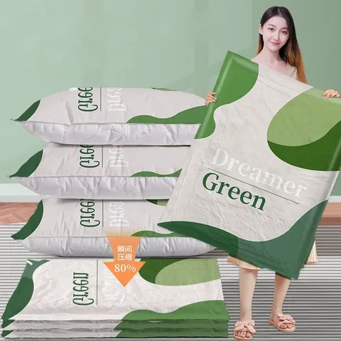 Sét 6 Túi Hút Chân Không Đựng Chăn Màn, Quần Áo - Kèm Bơm Điện Tiện Lợi 814112