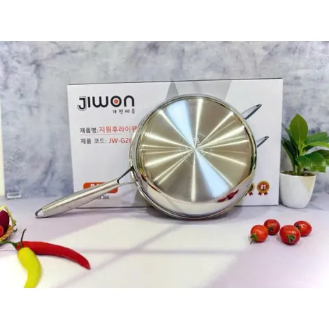 Chảo Inox Nguyên Khối 5 Lớp Jiwon - Chống Dính Vân Tổ Ong, Siêu Bền, Dùng Cho Mọi Loại Bếp 814120