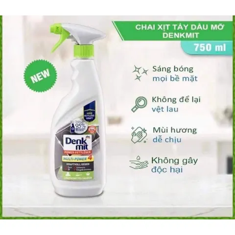 Xịt Vệ Sinh Bếp Đa Năng Denkmit Multi Power 4 Trong 1 (750ml) - Sạch Bóng, An Toàn Cho Gia Đình 814127