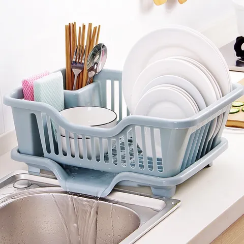 Rổ úp bát có khay hứng thoát nước tiện lợi giúp bát đĩa nhanh khô, giữ gìn vệ sinh cho phòng bếp 814152