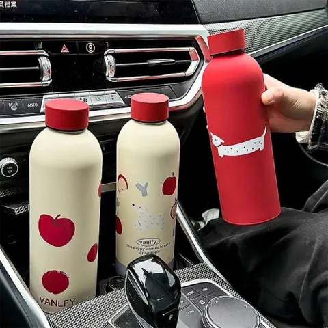 Bình Giữ Nhiệt Lạnh GUCGRET 500ML - Màu Pastel Thời Trang, Giữ Nước Lạnh Suốt Ngày 814159