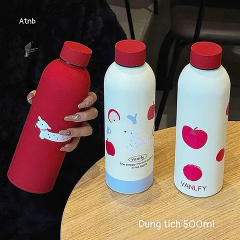 Bình Giữ Nhiệt Lạnh GUCGRET 500ML - Màu Pastel Thời Trang, Giữ Nước Lạnh Suốt Ngày 814159