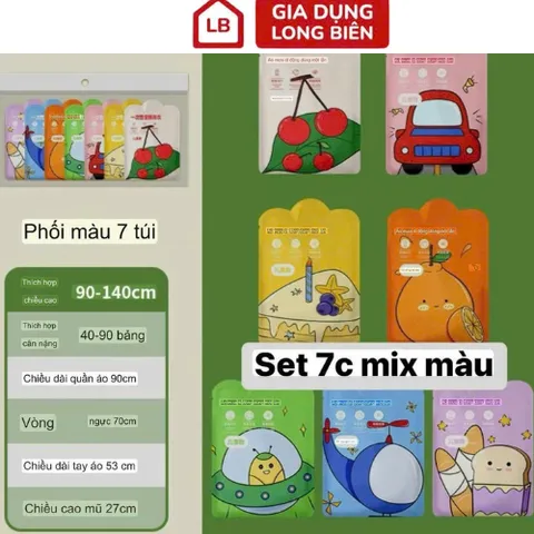 Sét 7c Áo Mưa Giấy Siêu Dai Gập Gọn - Tái Sử Dụng Bền Hơn Áo Mưa 1 Lần ChoTrẻ Em 814166