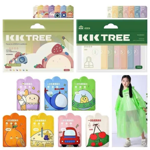 Sét 7c Áo Mưa Giấy Siêu Dai Gập Gọn - Tái Sử Dụng Bền Hơn Áo Mưa 1 Lần ChoTrẻ Em 814166