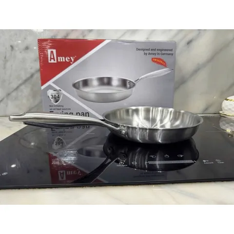 Chảo Inox Cạn Lòng Amey Chống Dính Đáy Từ - Kích Thước 26cm & 28cm Dùng Được Trên Mọi Loại Bếp 814164