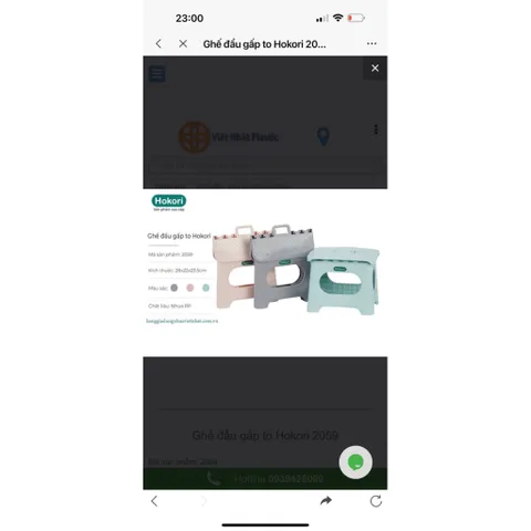 Ghế Gấp Gọn Hokori Nhựa Việt Nhật Size To- Mẫu Mới Tiết Kiệm Không Gian, Dễ Dàng Sử Dụng 814170