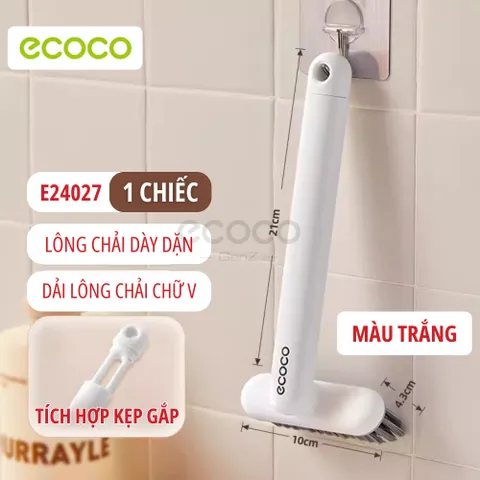 Bàn Chải Vệ Sinh Khe Nhỏ Ecoco - Đầu Xoay 360 Độ Tích Hợp Kẹp Gắp (Mã ECOCO 24027) 814188