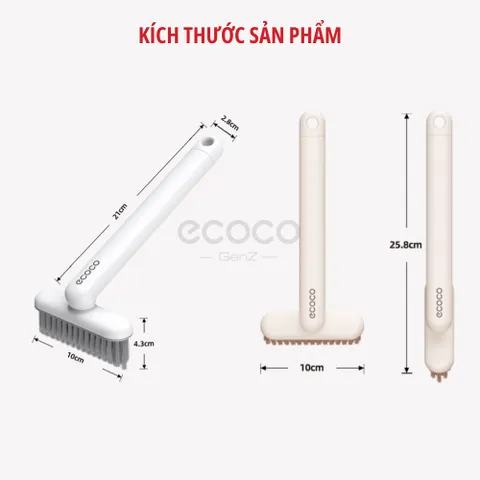 Bàn Chải Vệ Sinh Khe Nhỏ Ecoco - Đầu Xoay 360 Độ Tích Hợp Kẹp Gắp (Mã ECOCO 24027) 814188
