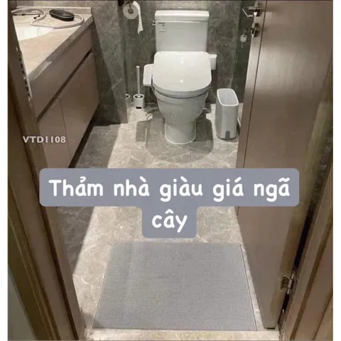 Thảm Chùi Chân Phòng Tắm Nhà Bếp - Kích Thước 60 x 40 cm, Chống Trượt, Thấm Nước 814191