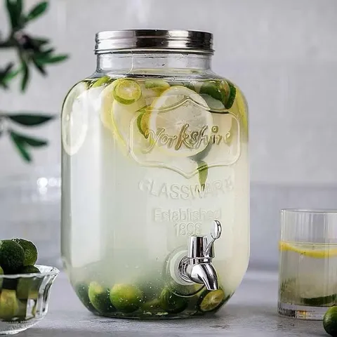 Bình Đựng Nước Thủy Tinh 4L Có Vòi Vặn - Tặng Kèm Giá Đỡ Tiện Lợi 814208