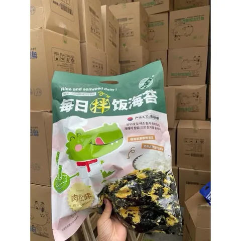 Combo 3 Gói Rong Biển Khủng Long TAISHIKE 128g Giòn Ngon, Trộn Cơm Ăn Vặt, 3 Vị Ruốc Rau Củ Truyền Thống 814217