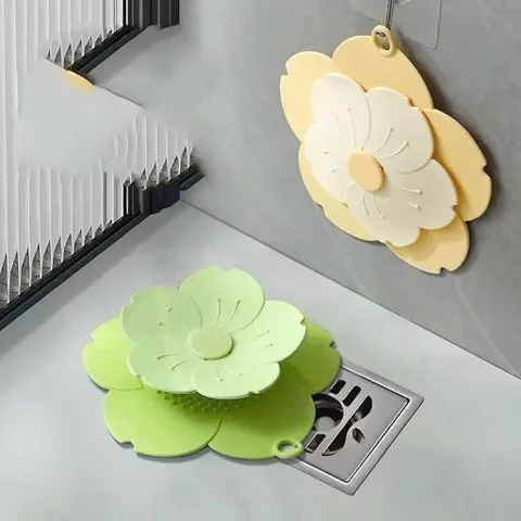 Nắp Bịt Cống Silicon Hình Hoa Cao Cấp - Miếng Lót Chặn Rác, Ngăn Mùi Hôi, Chống Côn Trùng Cho Nhà Tắm, Nhà Bếp (Mẫu Mới) 814216