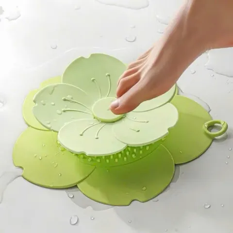 Nắp Bịt Cống Silicon Hình Hoa Cao Cấp - Miếng Lót Chặn Rác, Ngăn Mùi Hôi, Chống Côn Trùng Cho Nhà Tắm, Nhà Bếp (Mẫu Mới) 814216