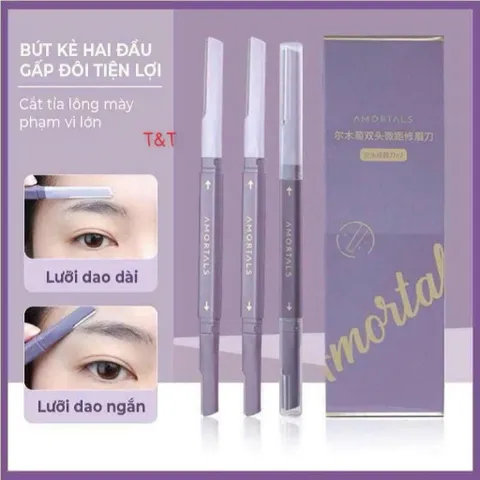 Bộ dao cạo lông màu 2 đầu Amortals -bí quyết đôi lông mày hoàn hảo 814224