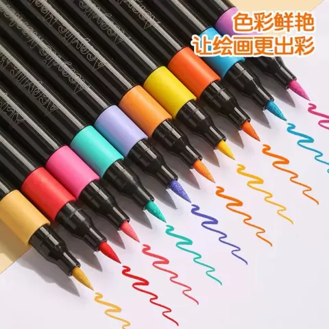 Bút Marker Acrylic Đầu Mềm 120 Màu, Bút Sơn Acrylic Vẽ Trên Mọi Chất Liệu Gỗ, Sứ, Vải, Giày - Tặng Kèm Thùng Đựng 814234