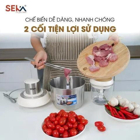 Máy Xay Đa Năng 2 Cối Seka SK2289 - Cối Thép INOX 2L & Cối Thủy Tinh 0.6L, Công Suất 500W- Bảo Hành 12 Tháng 814243