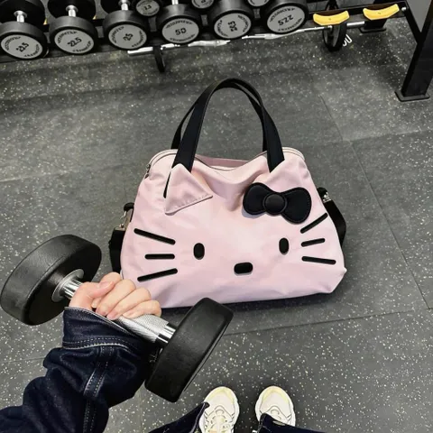 Túi Xách Du Lịch Hello Kitty Hồng Pastel - Túi Đựng Đồ Cá Nhân Cỡ Lớn, Có Quai Gài Vali Tiện Lợi 814246