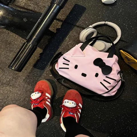 Túi Xách Du Lịch Hello Kitty Hồng Pastel - Túi Đựng Đồ Cá Nhân Cỡ Lớn, Có Quai Gài Vali Tiện Lợi 814246