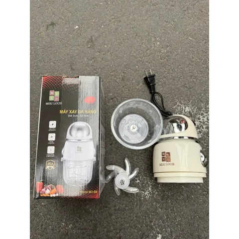 Máy Xay Đa Năng MISU LOUIS M2-68 Cối Thủy Tinh Lưỡi Dao Inox 3 Tầng – Máy Xay Thịt, Xay Tỏi Ớt, Rau Củ Mini Tiện Lợi 814255