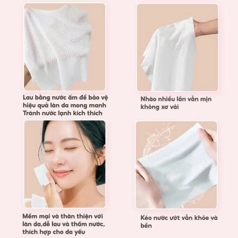 Khăn Rửa Mặt Dùng 1 Lần TOP GIA Dạng Cuộn – Khăn Giấy Khô Cotton Lau Mặt Skincare Spa 814260