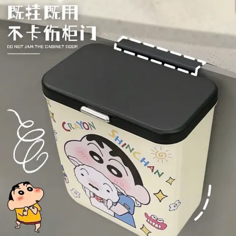 Thùng Rác Treo Tủ Bếp Dán Tường Shin Chan Đáng Yêu - Dung Tích 8L - 12L Tiện Lợi 814275