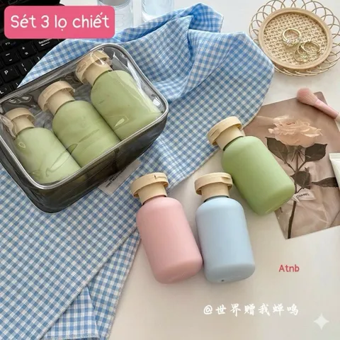 Bộ 3 Lọ Chiết Mỹ Phẩm Du Lịch Silicon Cao Cấp – Sét Chiết Mỹ Phẩm Tiện Lợi, Chống Rò Rỉ, Đủ Màu Pastel Xinh Xắn 814276