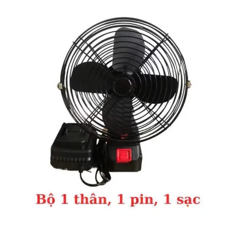 Quạt Tích Điện Mini 12V Siêu Mát – Quạt Sạc Pin Dùng Khi Mất Điện, Quạt Bàn Tiện Lợi Kèm Pin Và Sạc 814286
