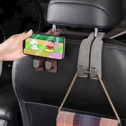 Móc Treo Đồ Sau Ghế Ô Tô Da Cao Cấp ACAR – Móc Treo Túi Xách, Đồ Dùng Xe Hơi Chất Liệu Kim Loại Chịu Lực Mạnh 814289