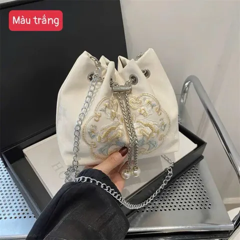 Túi Đeo Vai Xô Thêu Phong Cách Quốc Gia - Dung Tích Lớn, Thời Trang Nữ 814317