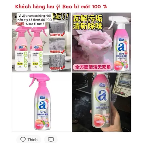 Bình Xịt Làm Sách Toilet Nhà Tắm Đa Năng Làm Sạch Vết Bẩn Cứng Đầu 814340