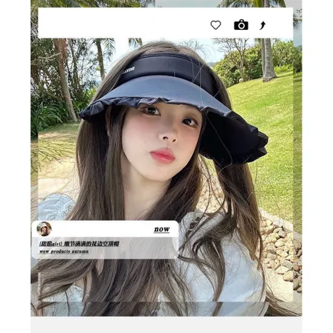 Mũ Chống Nắng Nửa Đầu Cao Cấp - Nón Visor Nữ Rộng Vành Chống Tia UV Họa Tiết Viền Bèo Đi Biển, Chơi Golf Thời Trang 814361