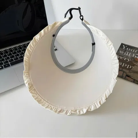 Mũ Chống Nắng Nửa Đầu Cao Cấp - Nón Visor Nữ Rộng Vành Chống Tia UV Họa Tiết Viền Bèo Đi Biển, Chơi Golf Thời Trang 814361