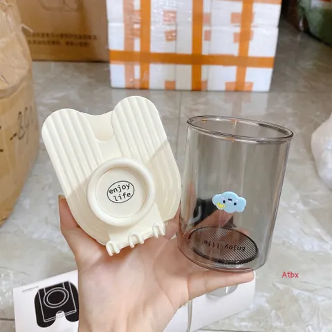 Bộ Kệ Để Bàn Chải Đánh Răng Kèm Cốc Úp Ngược Dán Tường Tiện Lợi, Kệ Treo Phòng Tắm Gọn Gàng Phong Cách Hàn Quốc 814386