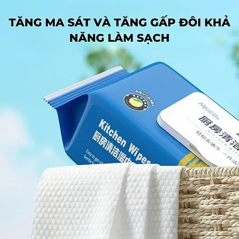 Giấy ướt lau bếp 80 tờ - Siêu sạch, Không độc hại, Bản to 814393