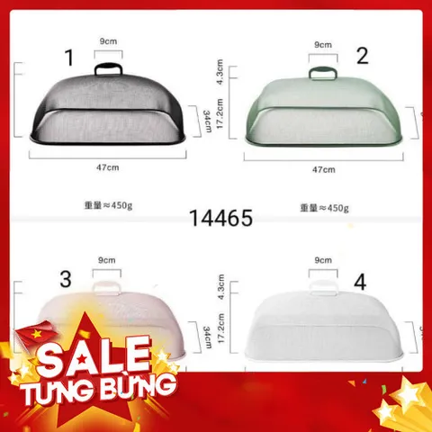 Lồng Bàn Sắt Viền Inox 304 Cao Cấp Lồng Bàn  Loại 1, Dạng Lưới Siêu Mịn, Chống Côn Trùng Hiệu Quả 814396