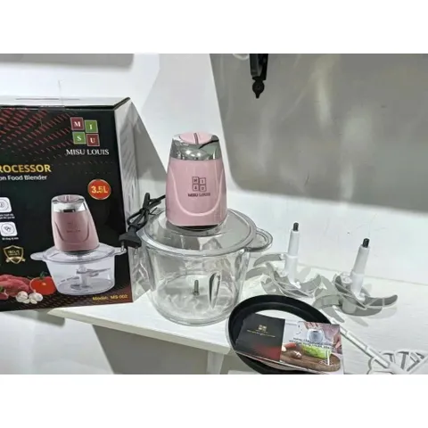 Máy Xay Thịt Đa Năng 3.5L Công Suất 1800W – Máy Xay Thực Phẩm Gia Đình Cối Thủy Tinh Dày, Lưỡi Dao Inox 4 Cánh Xay 814401