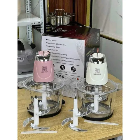 Máy Xay Thịt Đa Năng 3.5L Công Suất 1800W – Máy Xay Thực Phẩm Gia Đình Cối Thủy Tinh Dày, Lưỡi Dao Inox 4 Cánh Xay 814401