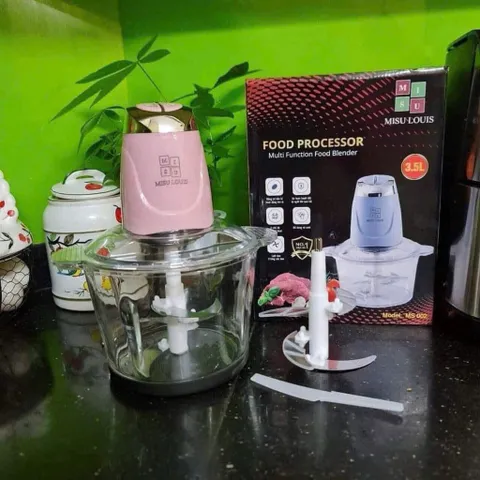 Máy Xay Thịt Đa Năng 3.5L Công Suất 1800W – Máy Xay Thực Phẩm Gia Đình Cối Thủy Tinh Dày, Lưỡi Dao Inox 4 Cánh Xay 814401