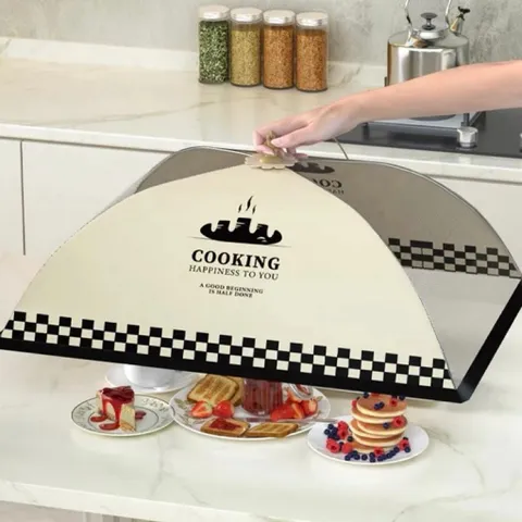 Lồng Bàn Gấp Gọn Chữ Nhật Cỡ Lớn 72x52cm - Lồng Bàn Vải Lưới Đậy Thức Ăn Chống Ruồi Muỗi Tiện Lợi Style Hàn Quốc 814408