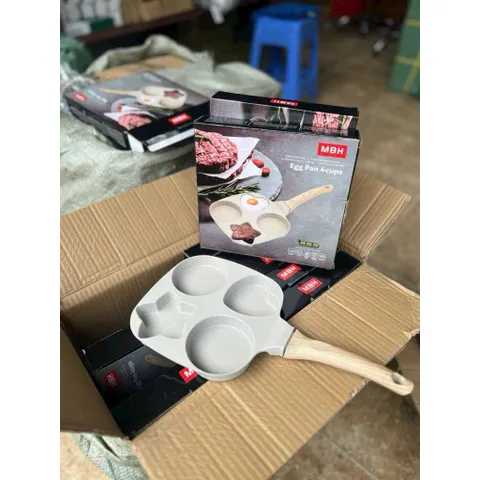 Chảo 4 Ngăn Chống Dính Vân Đá Cao Cấp - Chảo Làm Bánh Ốp La Tạo Hình Tim, Ngôi Sao Tiện Lợi (Dùng Cho Mọi Loại Bếp) 814409
