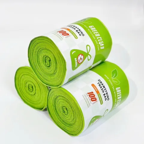 Combo 2 cuộn 50 Túi Đựng Rác ngải cứu Đa Năng, Có Dây Buộc Loại Dày Dai Chắc, Chống Rò Rỉ Nước 814438