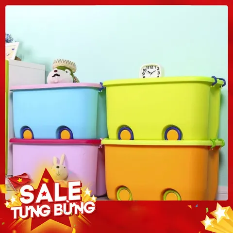 Combo 2 Thùng Đựng Đồ Chơi Có Bánh Xe - Tiện Lợi, Dễ Di Chuyển size to 814447