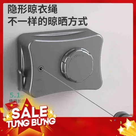 Dây phơi quần áo dây rút treo trong phòng tắm ngoài ban công ngoài trời dài tới 5.1m 814449
