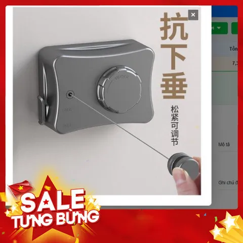 Dây phơi quần áo dây rút treo trong phòng tắm ngoài ban công ngoài trời dài tới 5.1m 814449