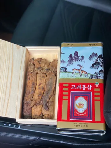 Sâm Khô Nguyên Củ Hộp Thiếc Hàn Quốc - Hồng Sâm 6 Năm Tuổi 300g, Giúp Bồi Bổ Sức Khỏe và Cải Thiện Giấc Ngủ 814502